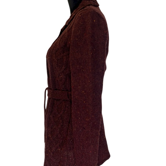 J.Crew Rich Burgundy 100% Wool Sweater Size M - Picture 3 of 9